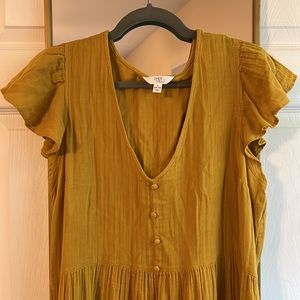 Time&Tru Yellow Midi Dress